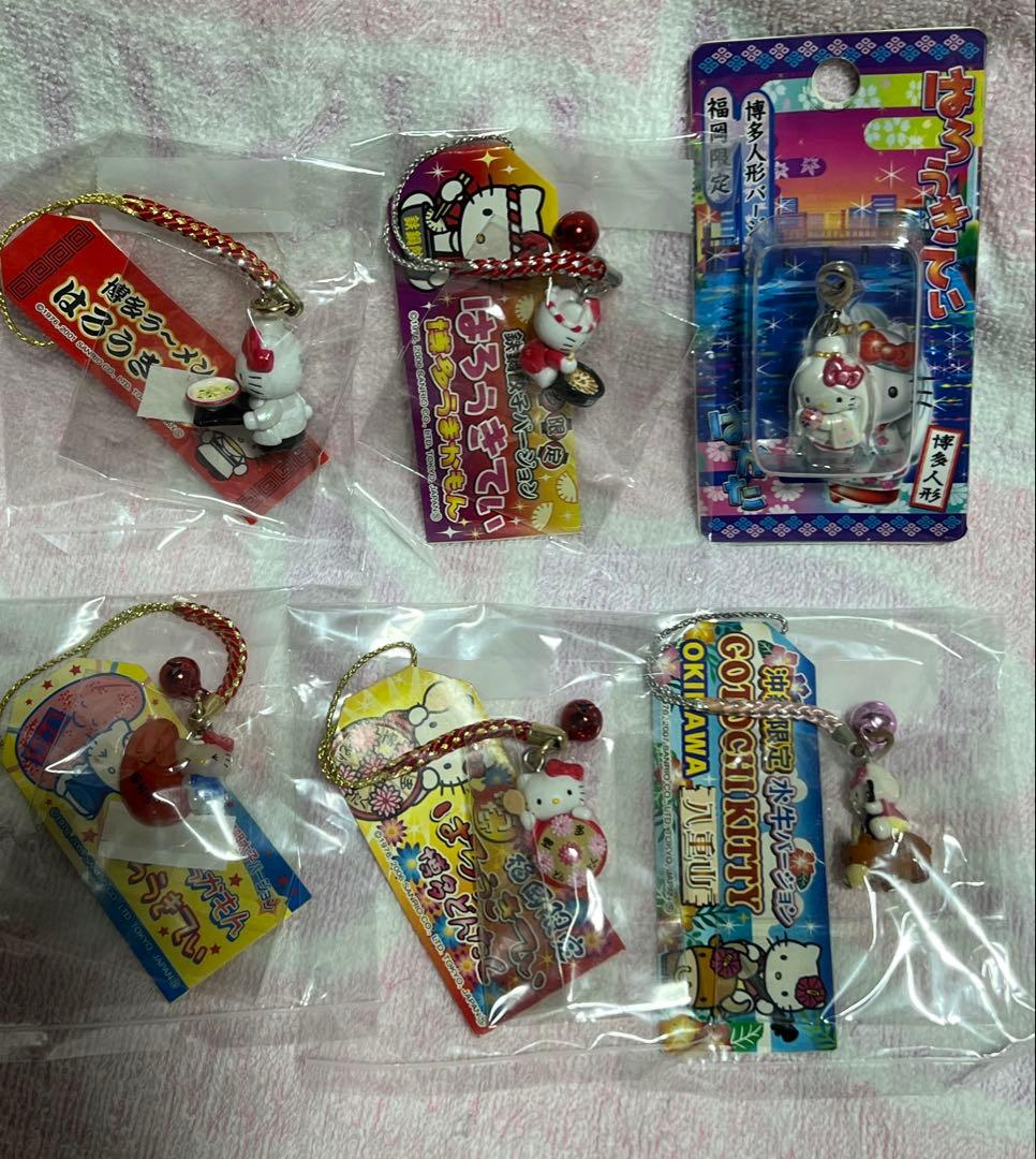 キティちゃんご当地ストラップ(根付け)＆チャーム 計28個/まとめ売り・レア美品