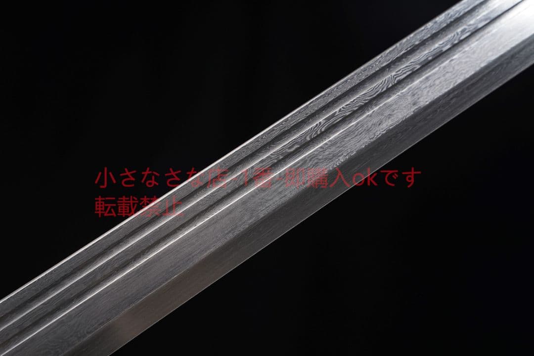 盛漢環首刀百錬文様鋼酸枝 古兵器 武具 刀装具 日本刀 模造刀 居合刀