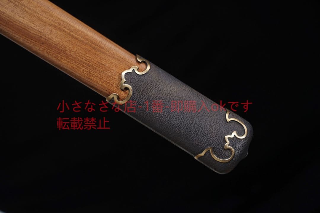 盛漢環首刀百錬文様鋼酸枝 古兵器 武具 刀装具 日本刀 模造刀 居合刀
