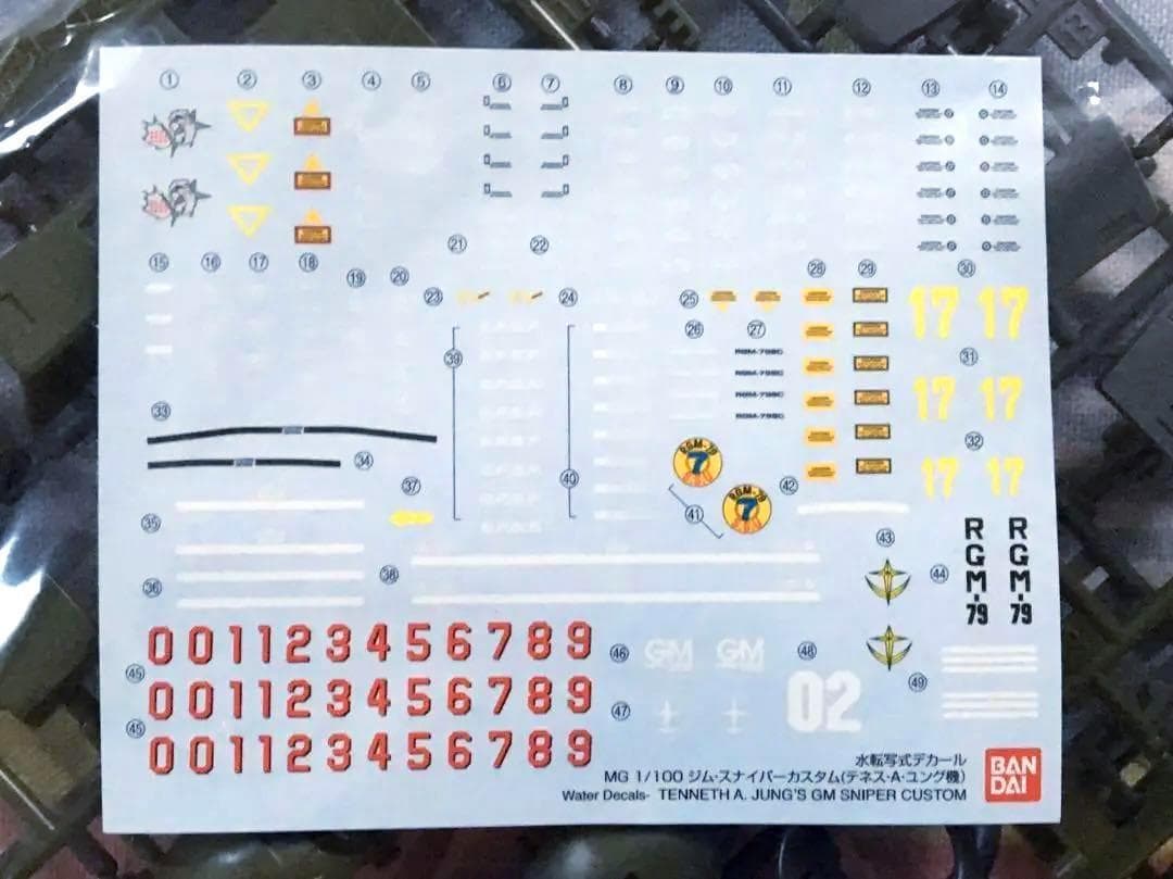 プレミアムバンダイ限定 MG ジム・スナイパーカスタム テネス・A・ユング機