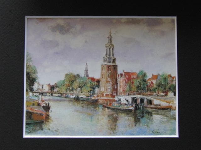 マルセル・クラモアザン、「アムステルダムの塔」、希少な額装用画集より