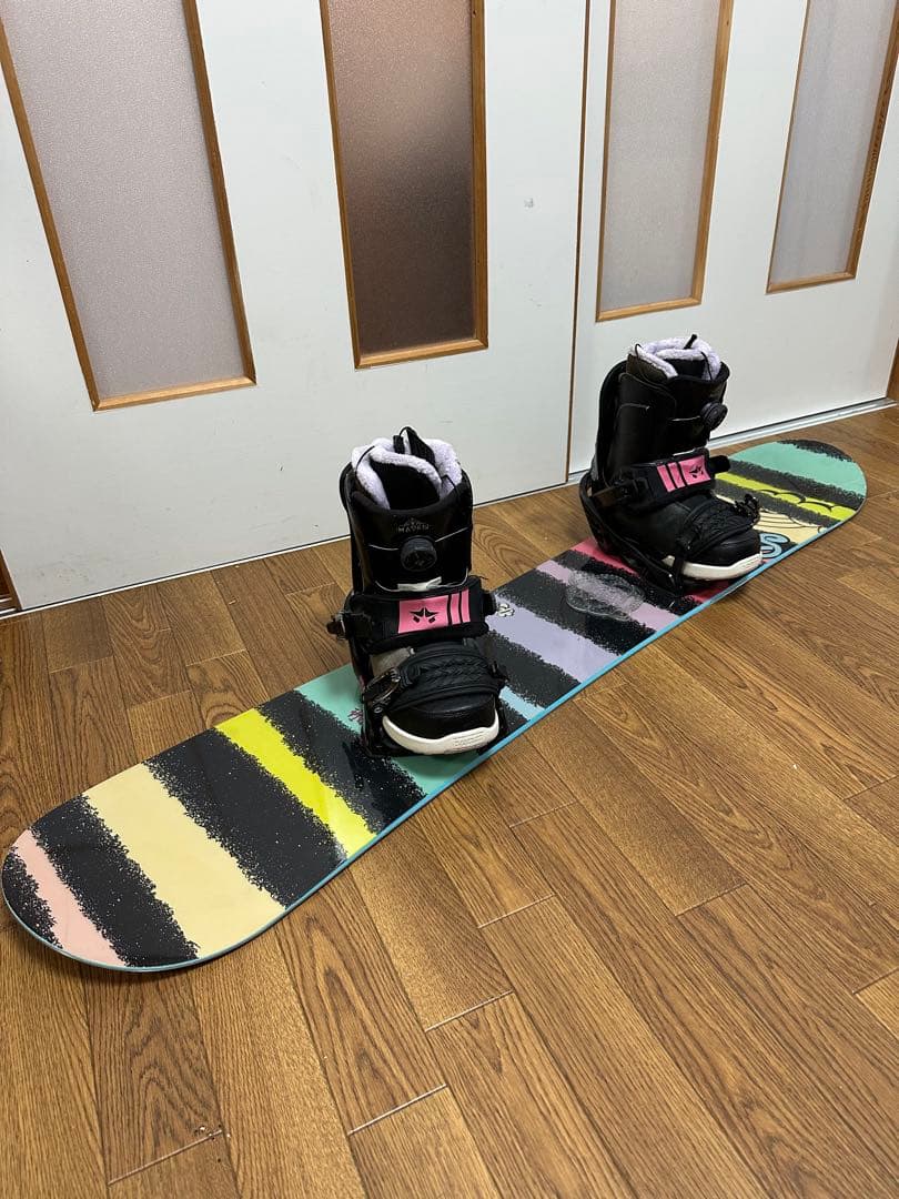 3セットSABRINAスノー ボード135cmビンディング付ブツ24cm