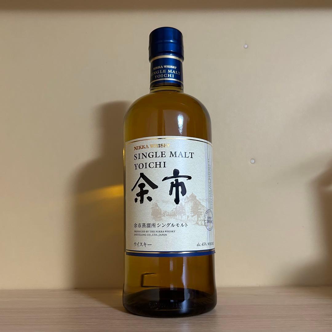 ニッカウイスキー 余市 シングルモルト 45度 700m 2024年購入