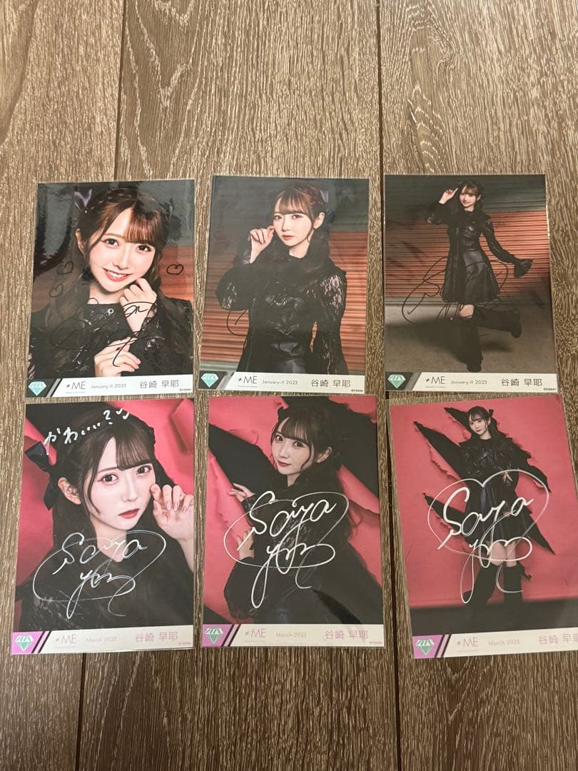 ≠ME 谷崎早耶 直筆 生写真 桃色デイブレイク　コンプ