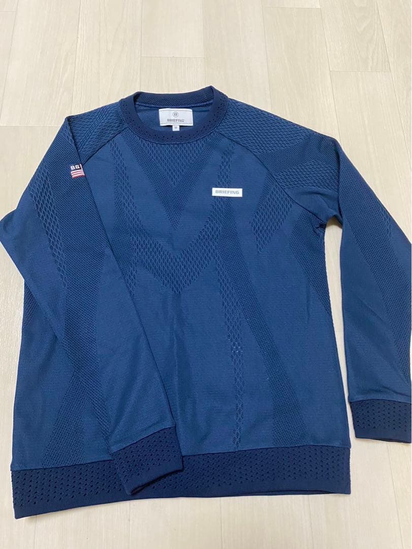 ブリーフィングゴルフWラッセルクルーネックセーターM
