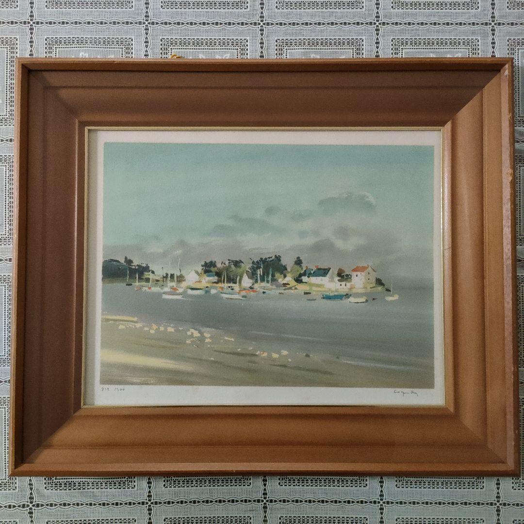 ジャック コキレイJacques Coquillayリトグラフ『モルビ湾嵐の後』