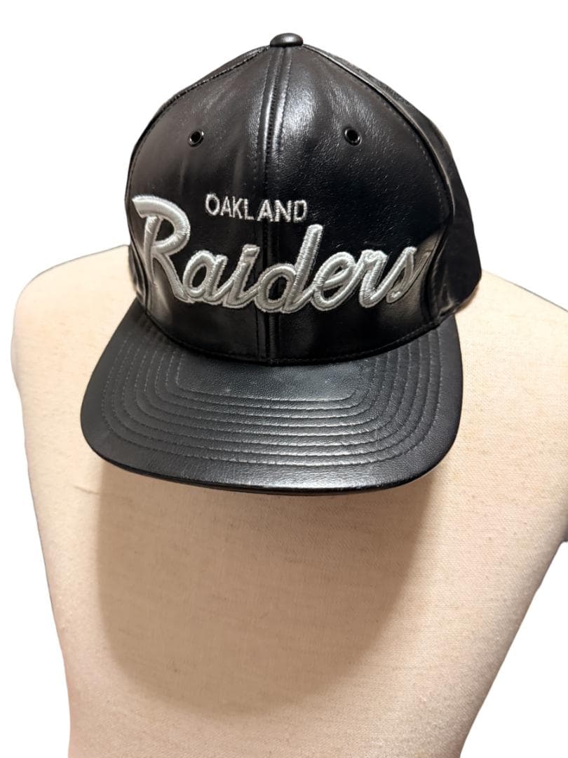 【高級ラムスキン】ミッチェルアンドネス レイダース レザーキャップ NFL 本革