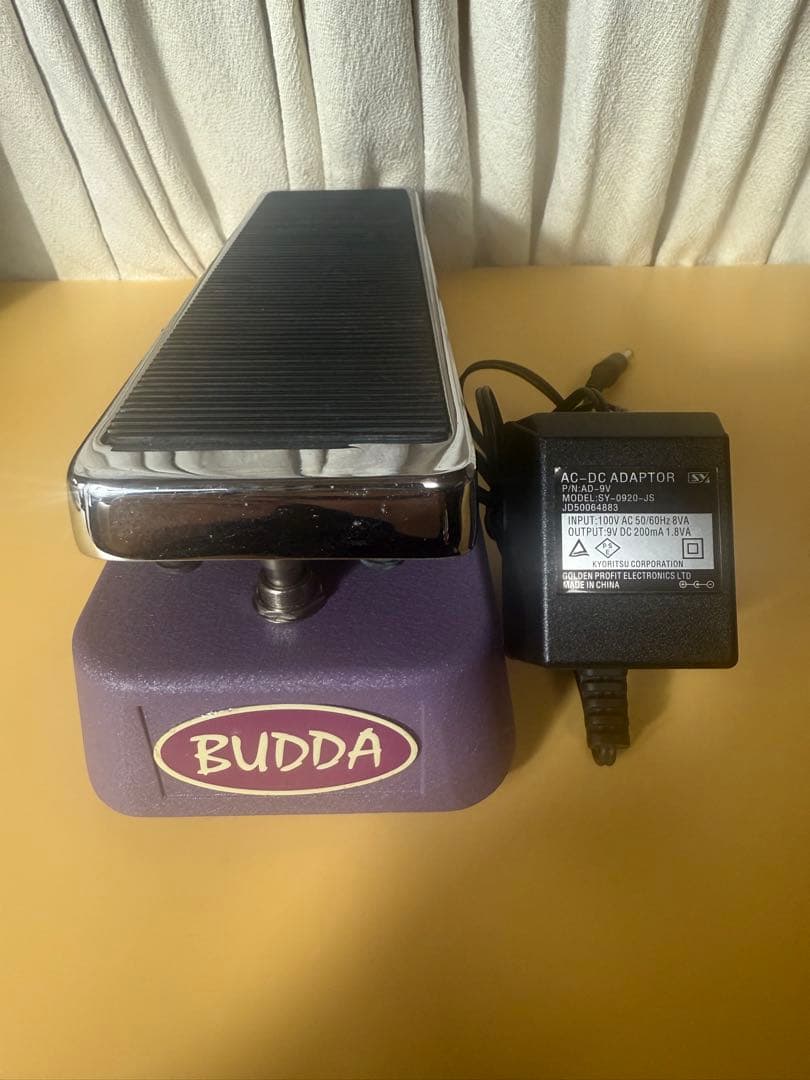 【動作品】BUDDA BUD-WAH 赤ラベル　ワウペダル ACアダプター付き
