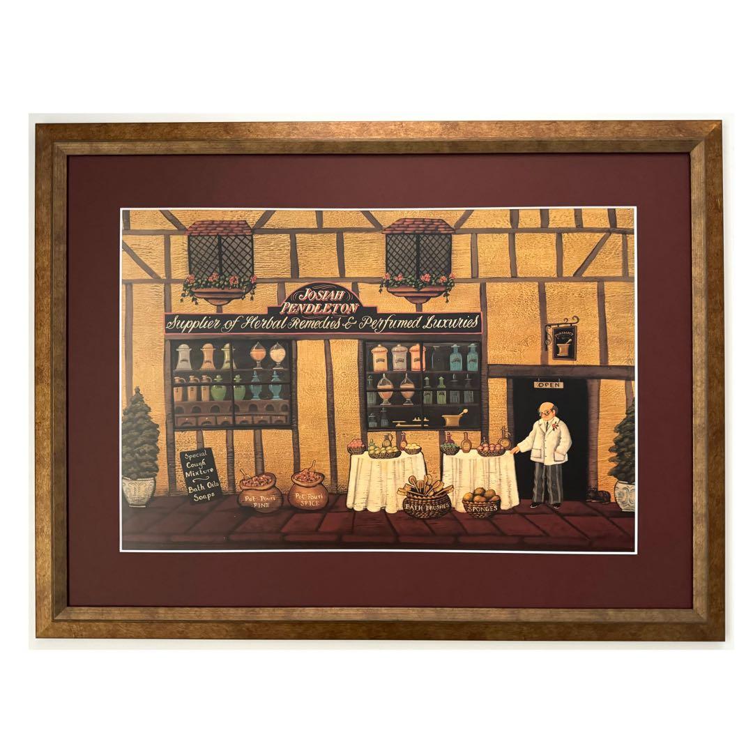 アンティーク 雑貨屋 アート レトロ ポスター（大）絵画 （B）