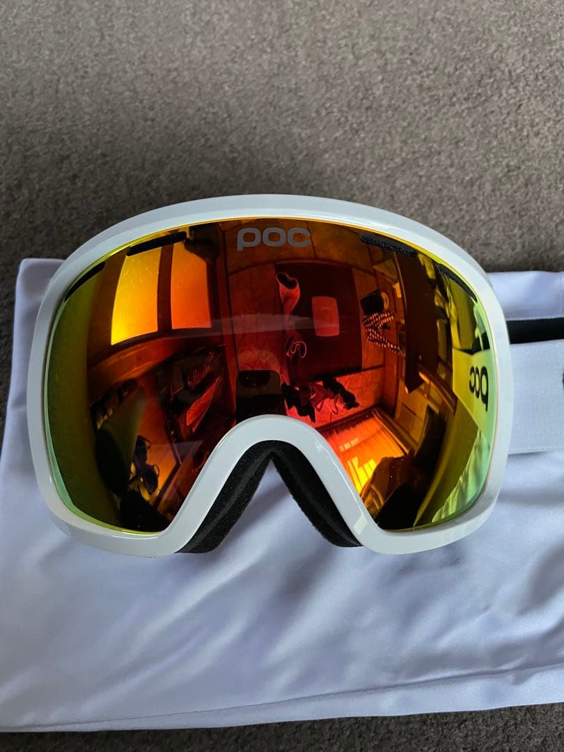 POC スキーゴーグル ホワイト ミラーゴールド