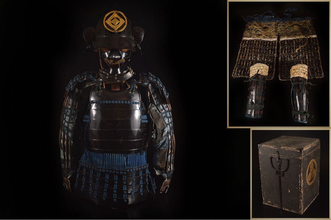 甲冑　等身大　当時物　鎧櫃付き