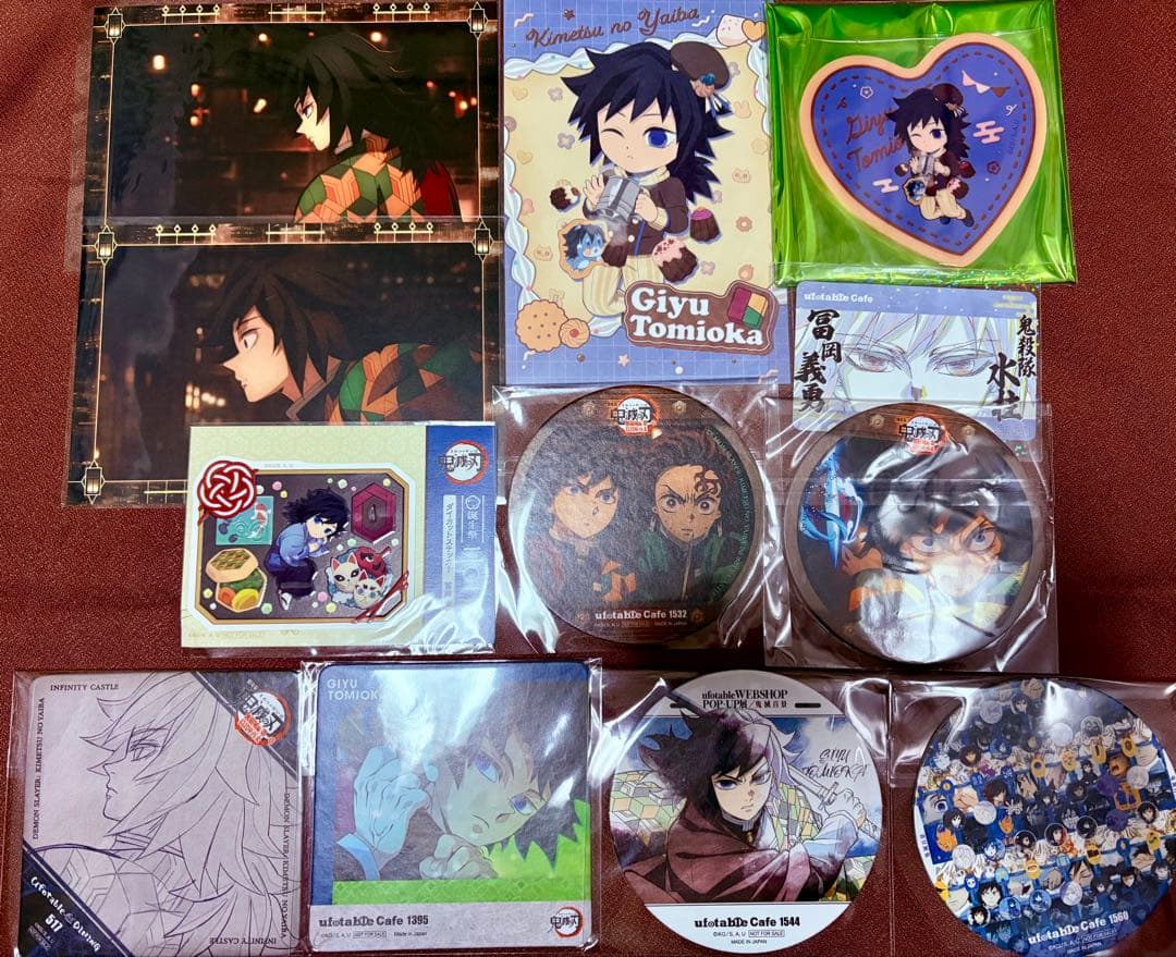 【限定値下】鬼滅の刃　冨岡義勇　ポスカ　コースター　ステッカー12点セット