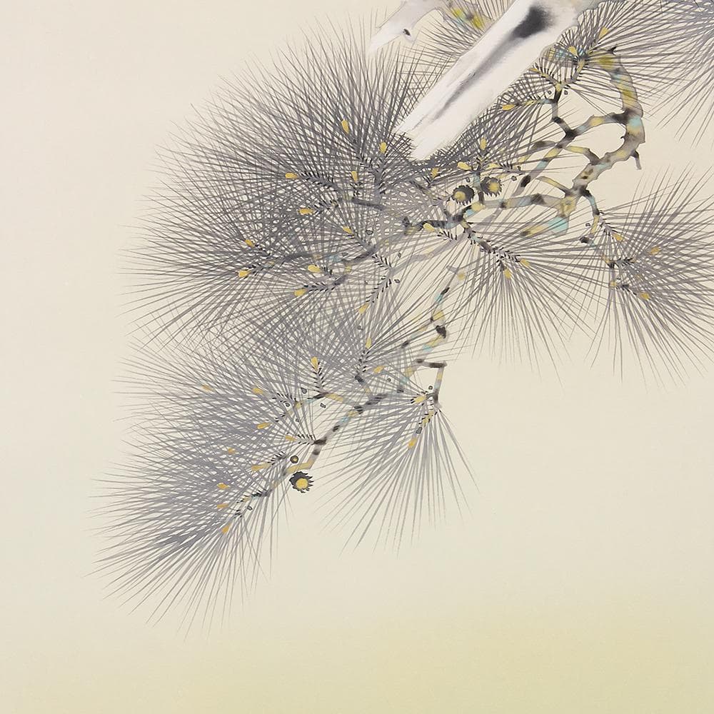 軸 日本画 太田龍一「松鯉」共箱