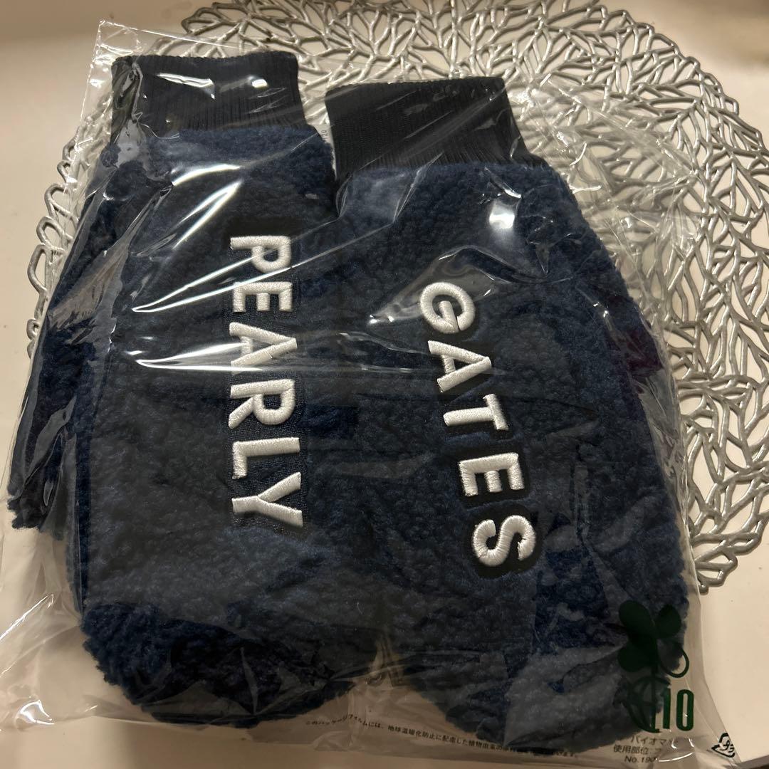 PEARLY GATES フリース手袋 ネイビー