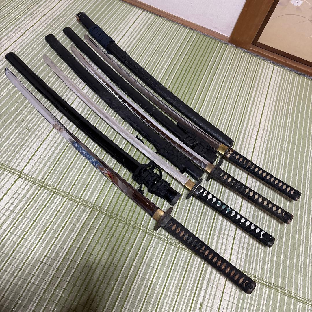 模造刀　模擬刀　武士　侍　伝統工芸　剣　ソード　太刀　鞘　鍔　4本