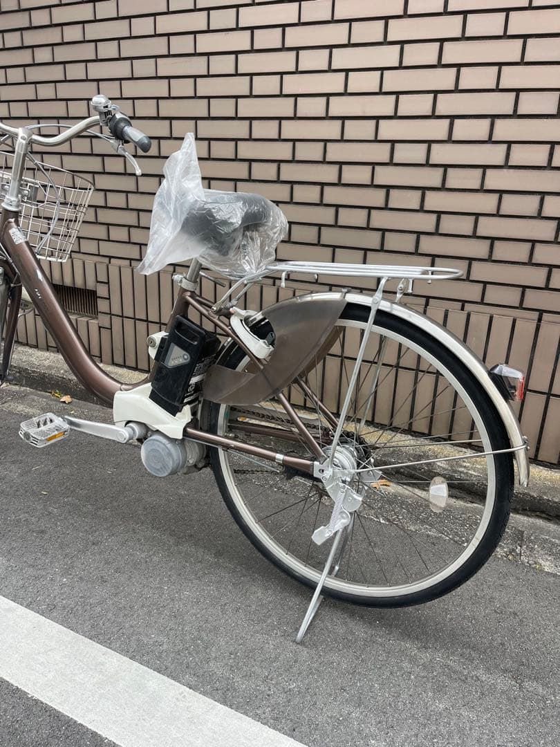 電動アシスト自転車 ブラウン 前カゴ付き