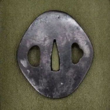 薩摩鍔　撫で木瓜　鍔　鐔　薩摩鐔　刀装具　時代武具　日本刀　居合　御多福　木瓜