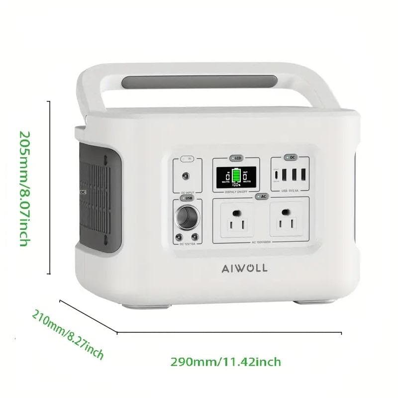 新品 AIWOLL ポータブル電源 515Wh 600W出力 リン酸鉄リチウム