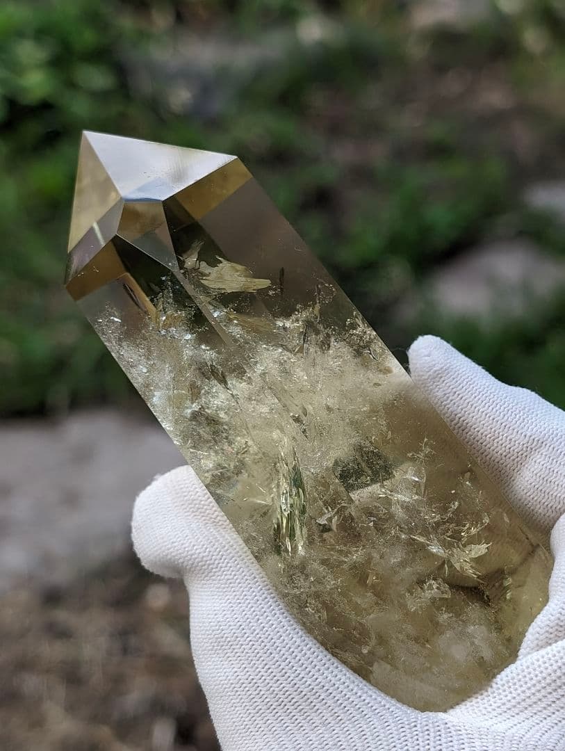 299g 虹　シトリン ポイント クラスター Point 柱 ポイントgi5