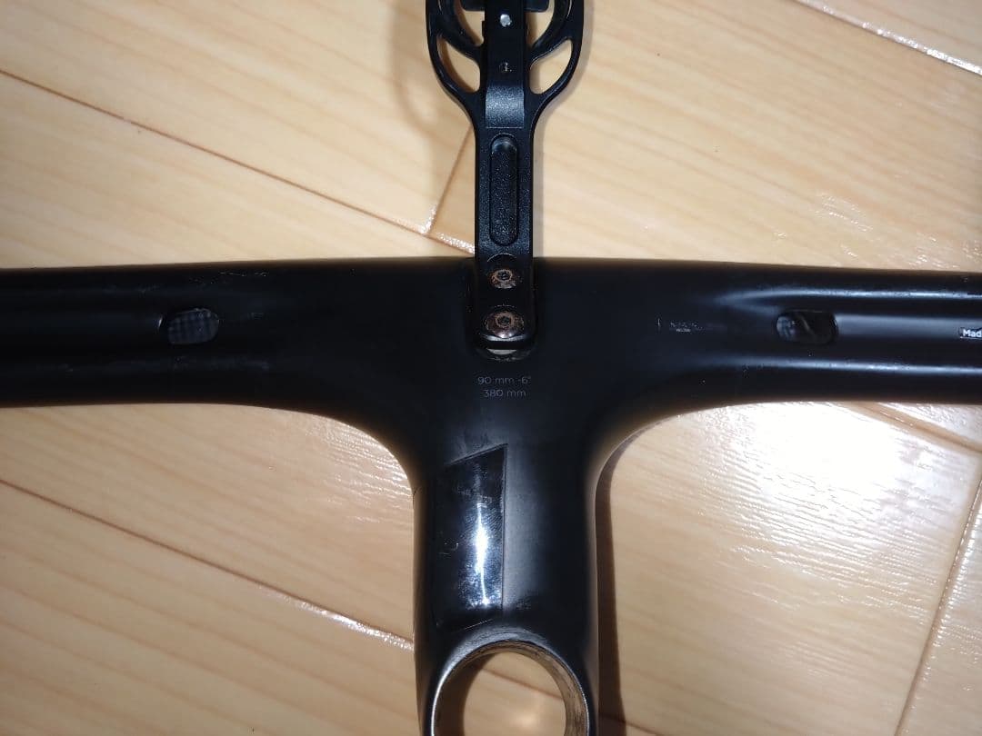 ブラックインク カーボンハンドル 380mm 90mmステム -6°