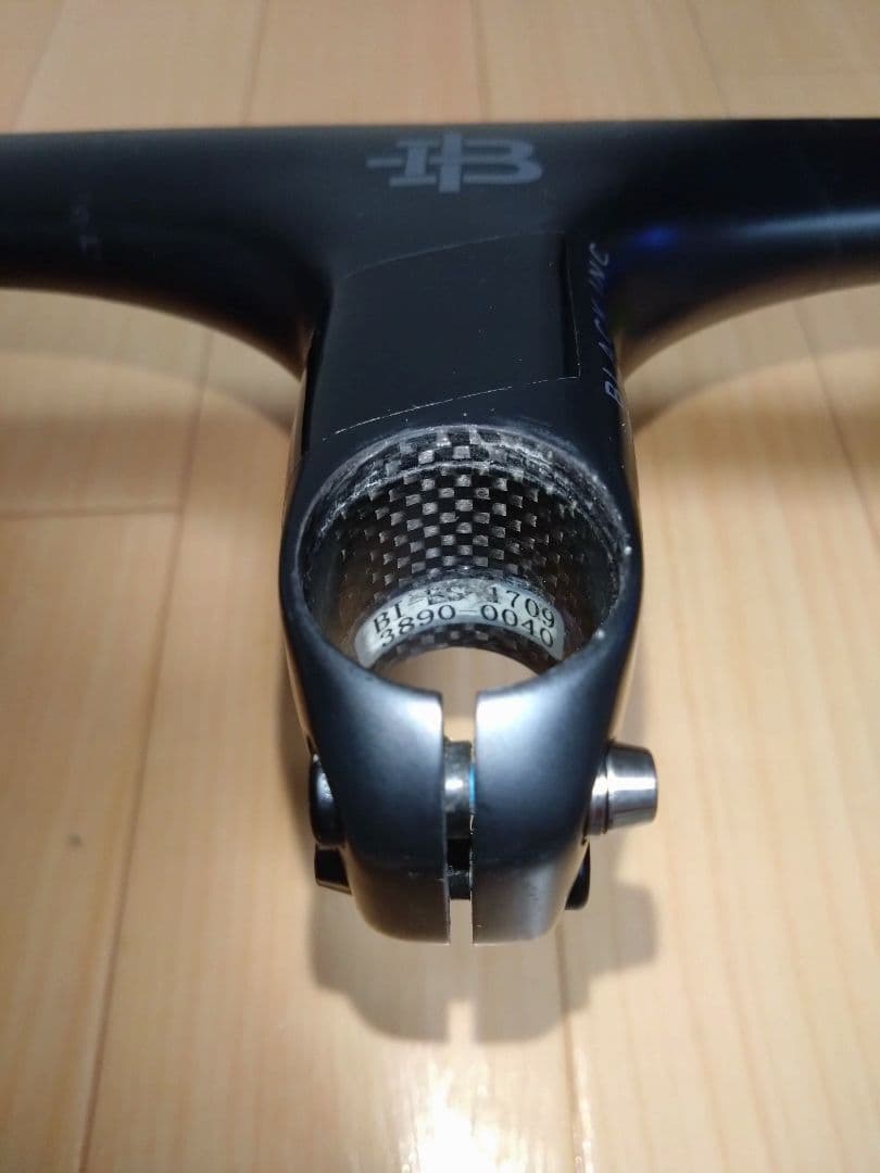 ブラックインク カーボンハンドル 380mm 90mmステム -6°