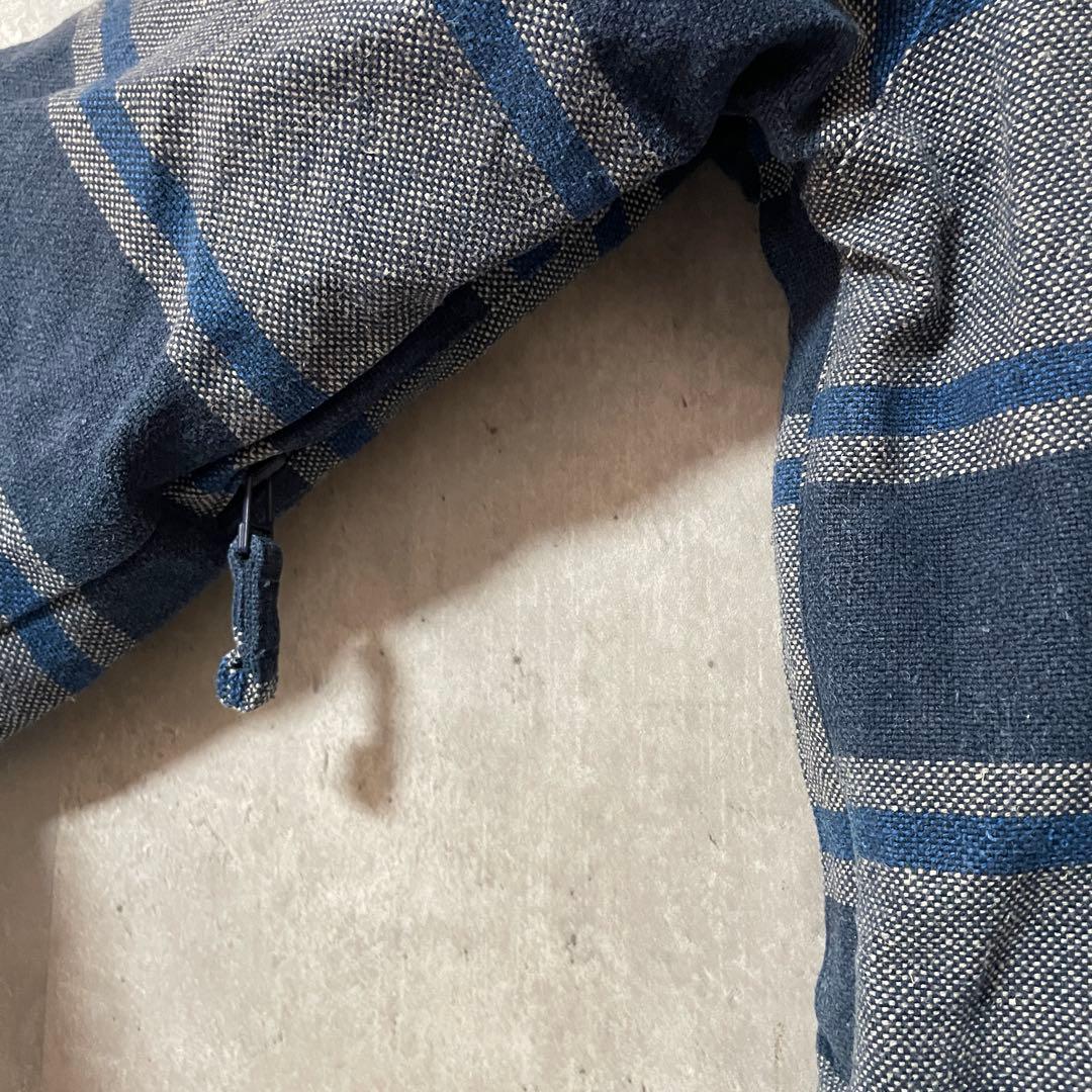 Burtonバートンスキーウェアスノーボードジャケットパーカー紺青ブルーボーダー