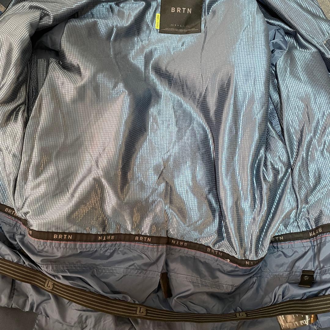 Burtonバートンスキーウェアスノーボードジャケットパーカー紺青ブルーボーダー