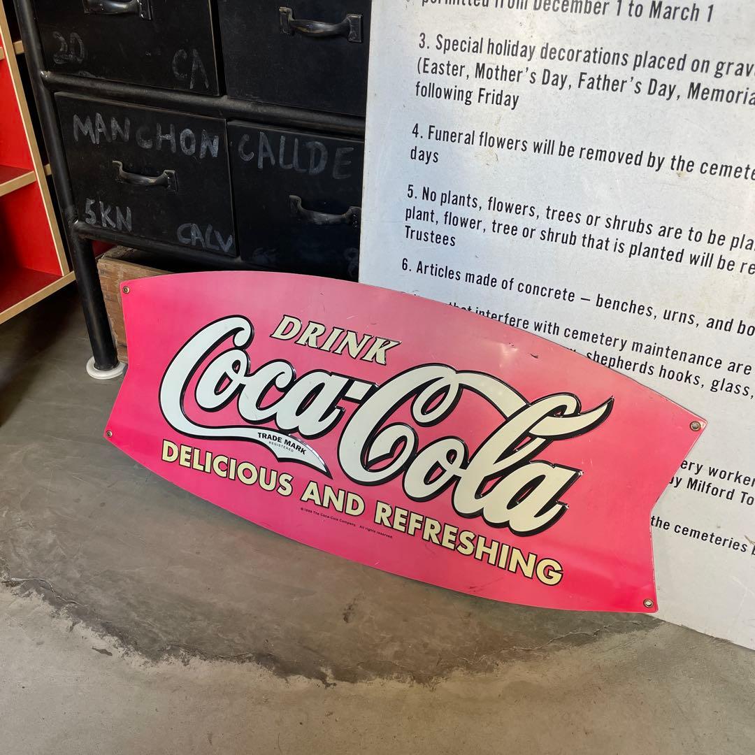 90's 店舗什器 コカコーラ Coca Cola メタルサイン 看板 蚤の市