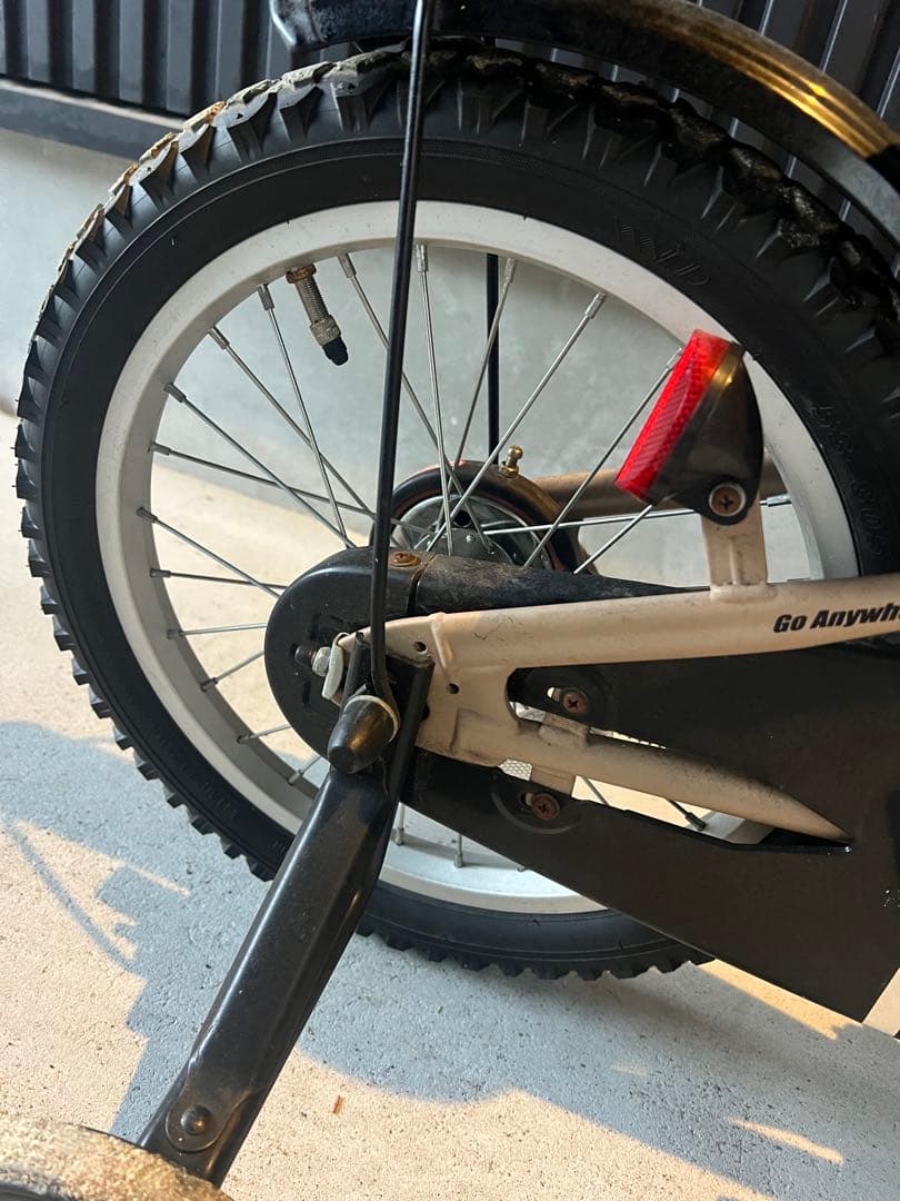 【愛知県直接手渡】自転車 jeep 16インチ　サンド　補助輪付き