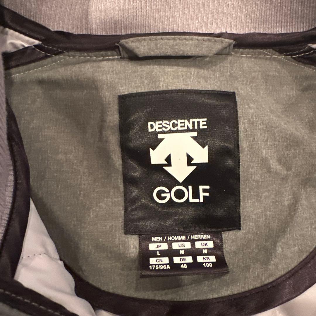 希少DESANT Golf メンズ ゴルフ 高級ダウンジャケット 黒 グレー