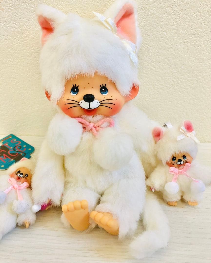 キャッツモンチッチ Sサイズぬいぐるみと携帯マスコットの3個セット当時物