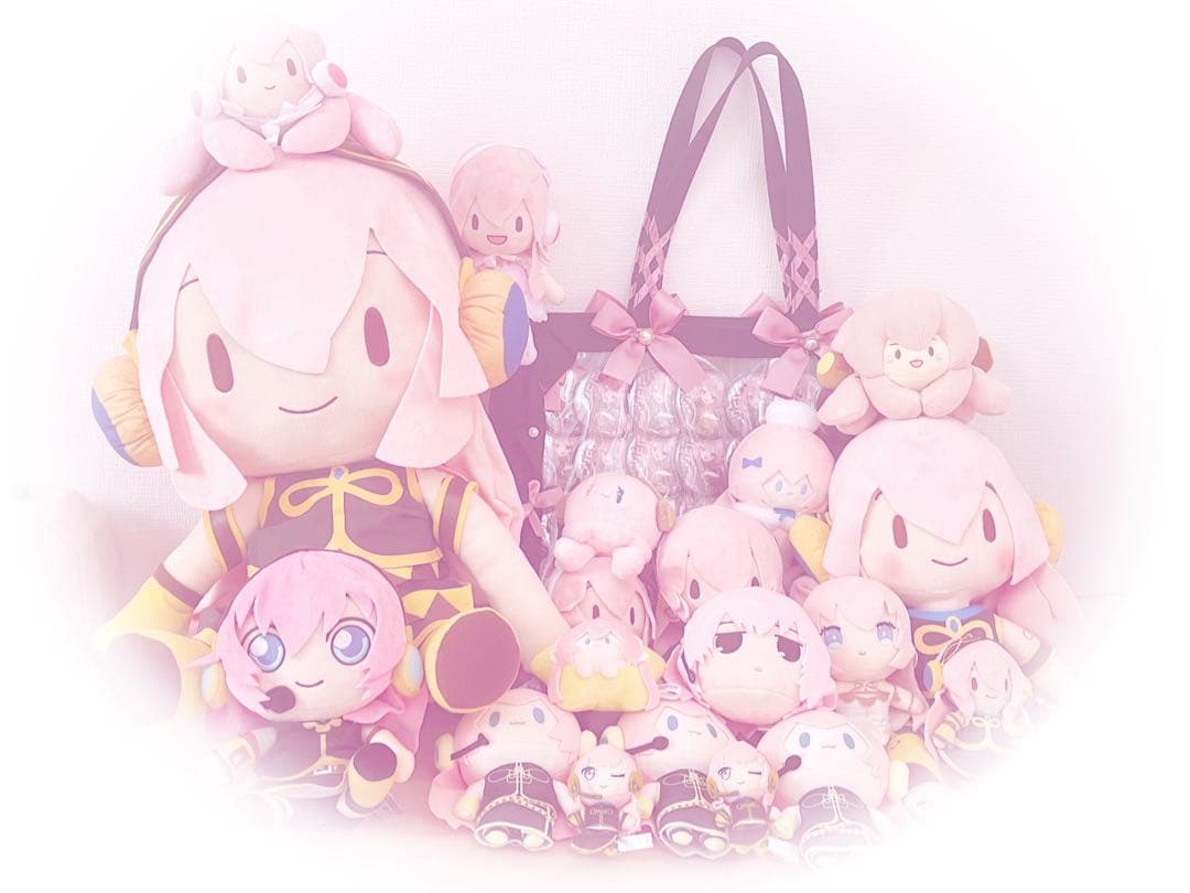 巡音ルカ　桃ワイン　アクリルスタンド　セット　ぬいぐるみ