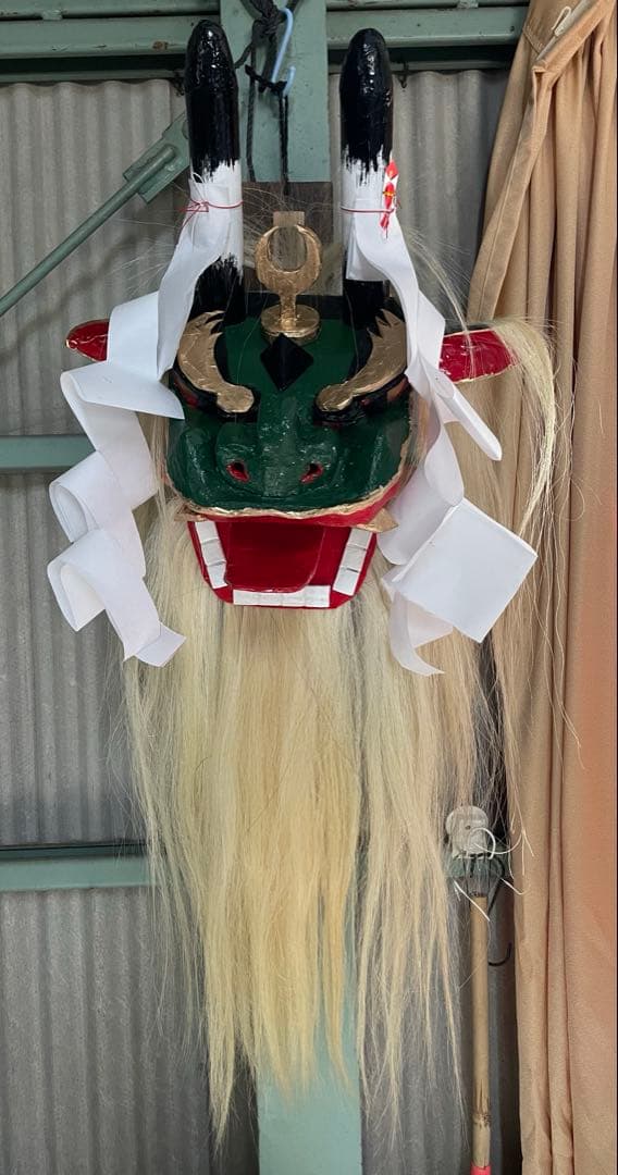 牛鬼 魔除け 新築祝 手作り・新品 伝統品 愛媛県 宇和島　白毛　馬の毛