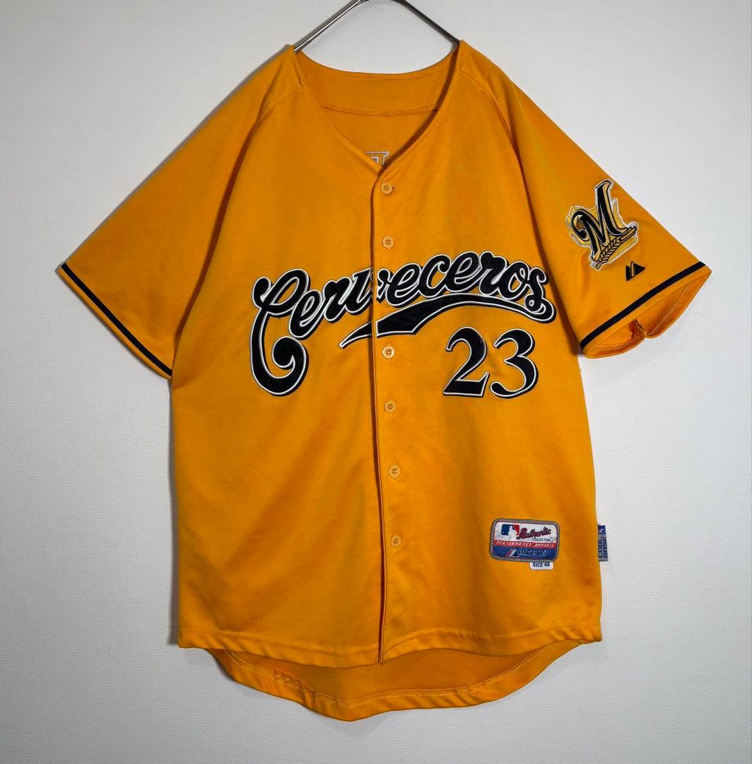 マジェスティック　MLB ミルウォーキー・ブルワーズ Weeks ユニホーム