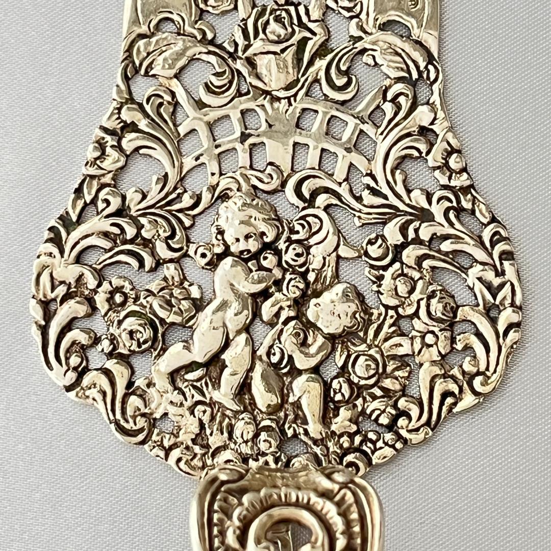 【 Bodemer】 薔薇と天童のケーキサーバー【純銀】11.5cm