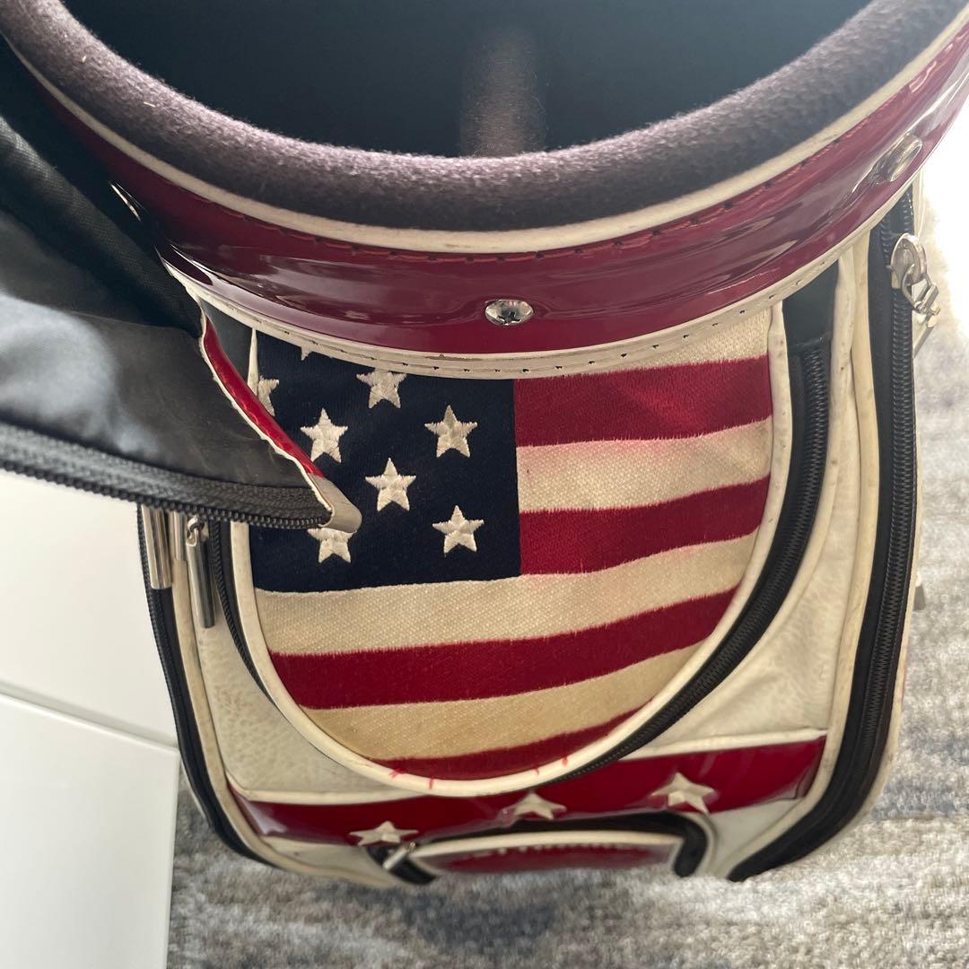BETTINARDI キャディバッグ 赤 白 アメリカ国旗　ゴルフバッグ9インチ