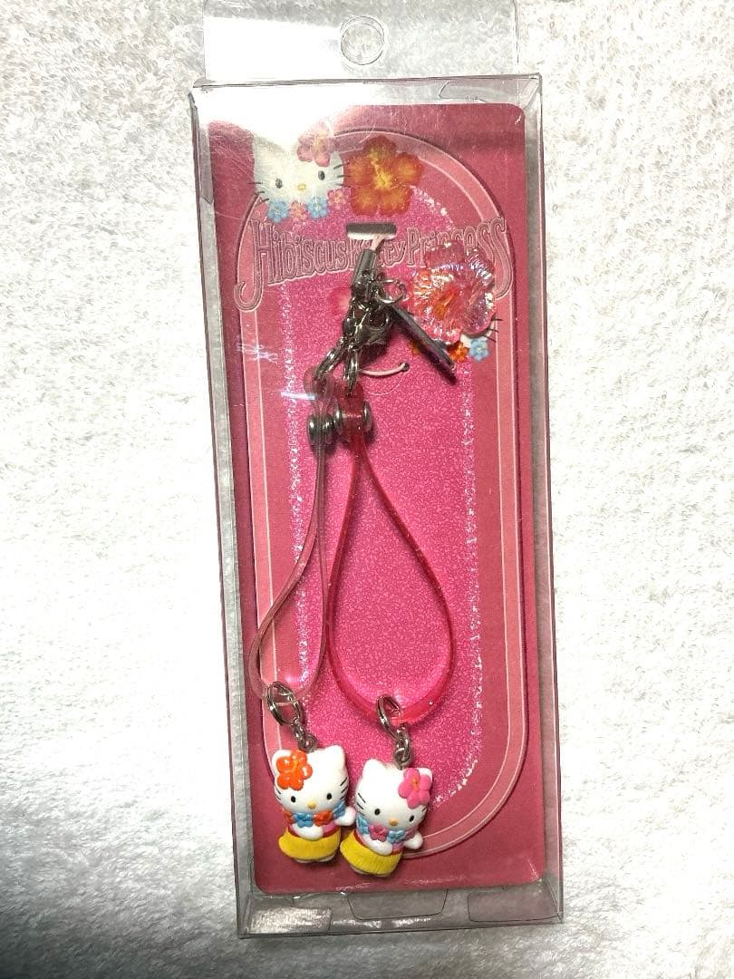 新品未使用　ハワイ　ストラップ　サンリオ　キティ　フラダンス ペア　2001年製