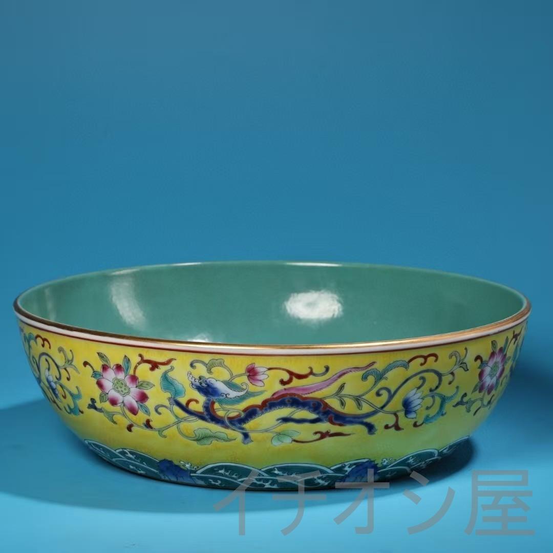 中国古美術 旧藏 清代風 珐琅彩 粉彩 花鳥瓷器 盤 碗 純手描き 飾皿 時代物