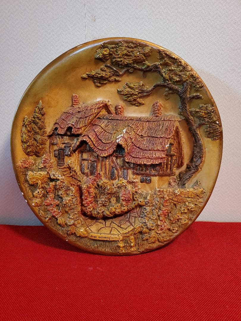 英国　アンティーク　壁掛け　陶器