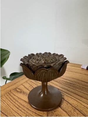 銅 細工 蓮華香炉 茶道具 香道具 装飾品 工芸品 美術品 置物