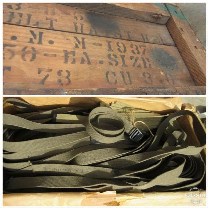 米軍 実物 M1937 ウエストベルト カーキ
