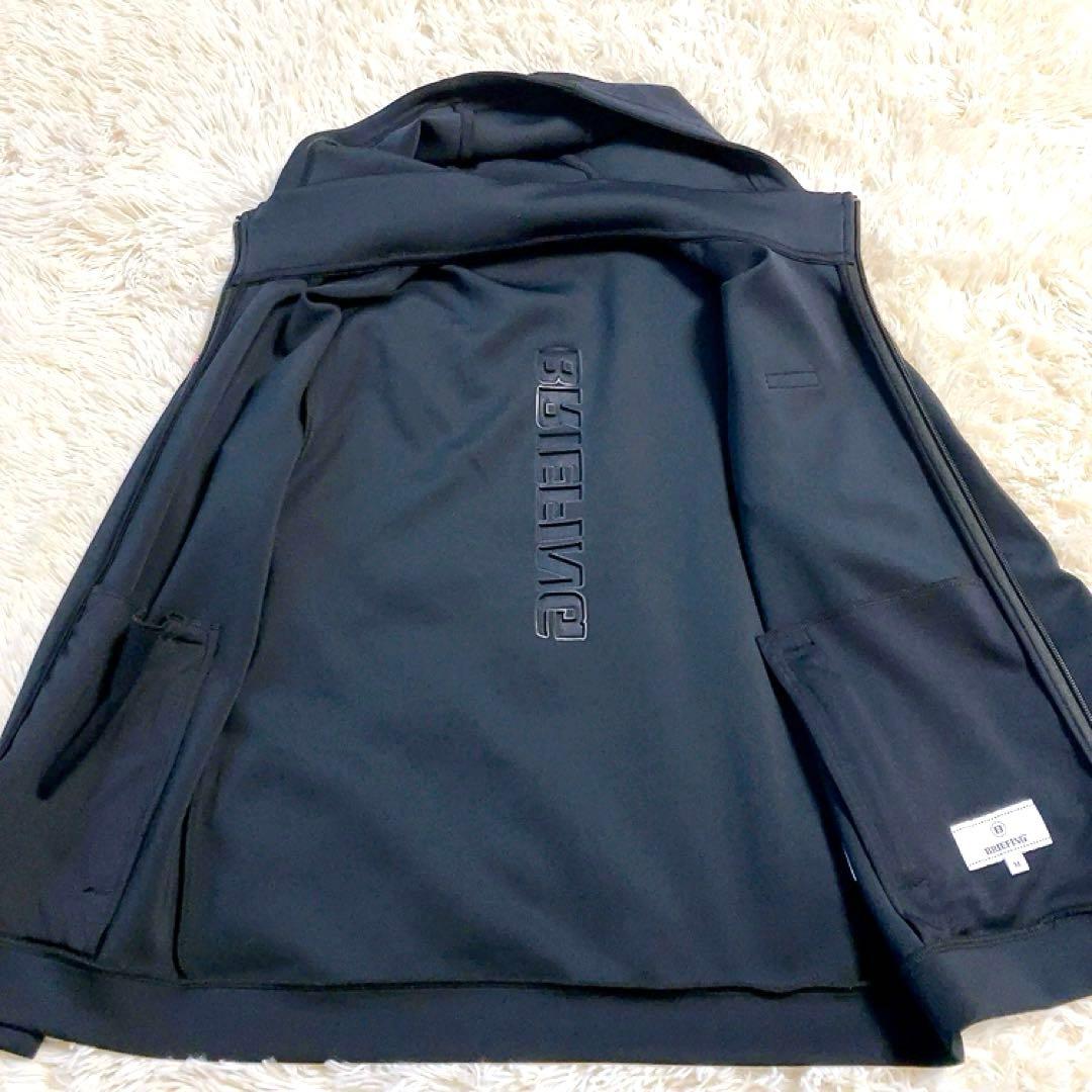 【超美品】BRIEFING GOLF　パックロゴパーカー　ブラック　星条旗刺繍M