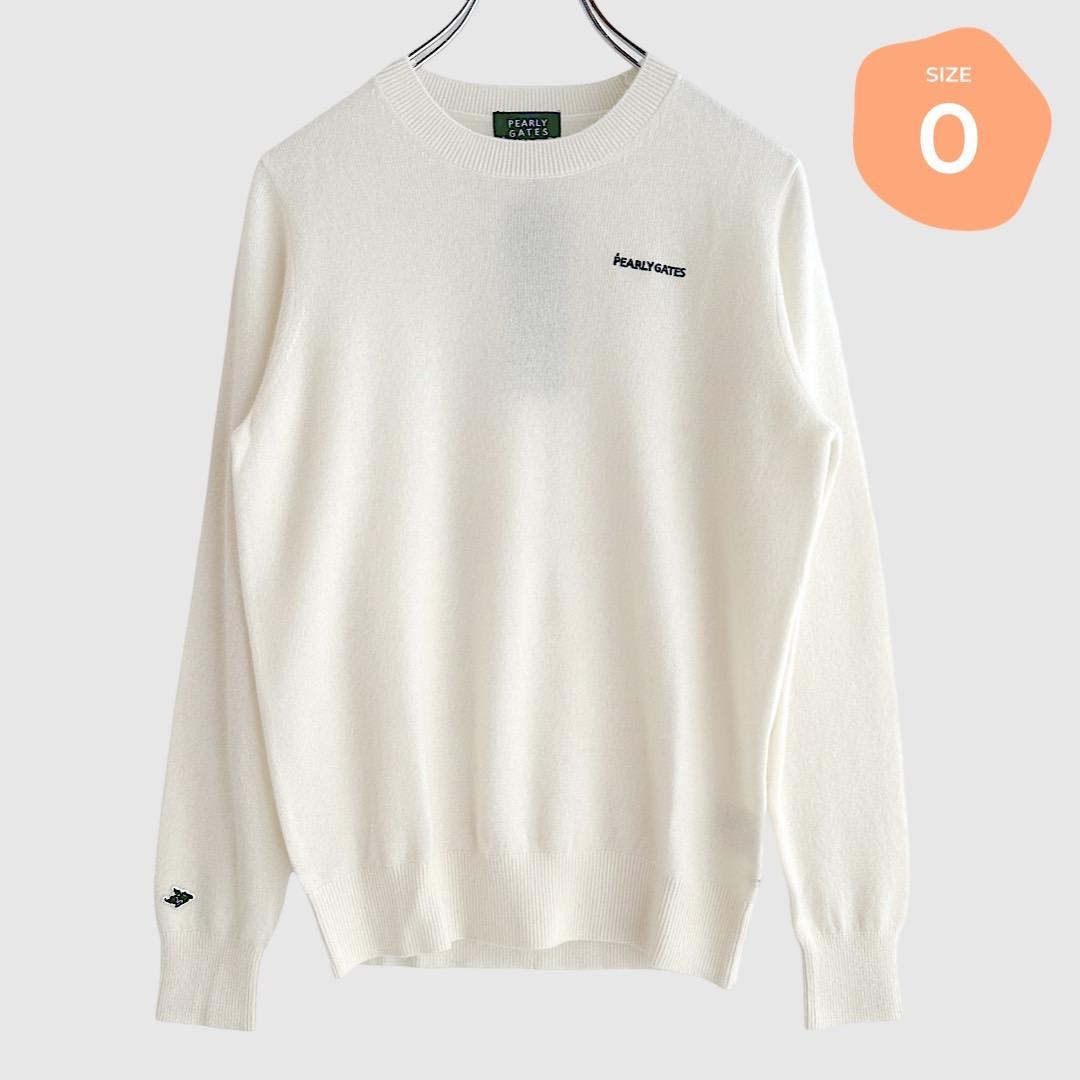 453 パーリーゲイツ 定価33,000円 カシミヤ100％ ニット 白 0 S