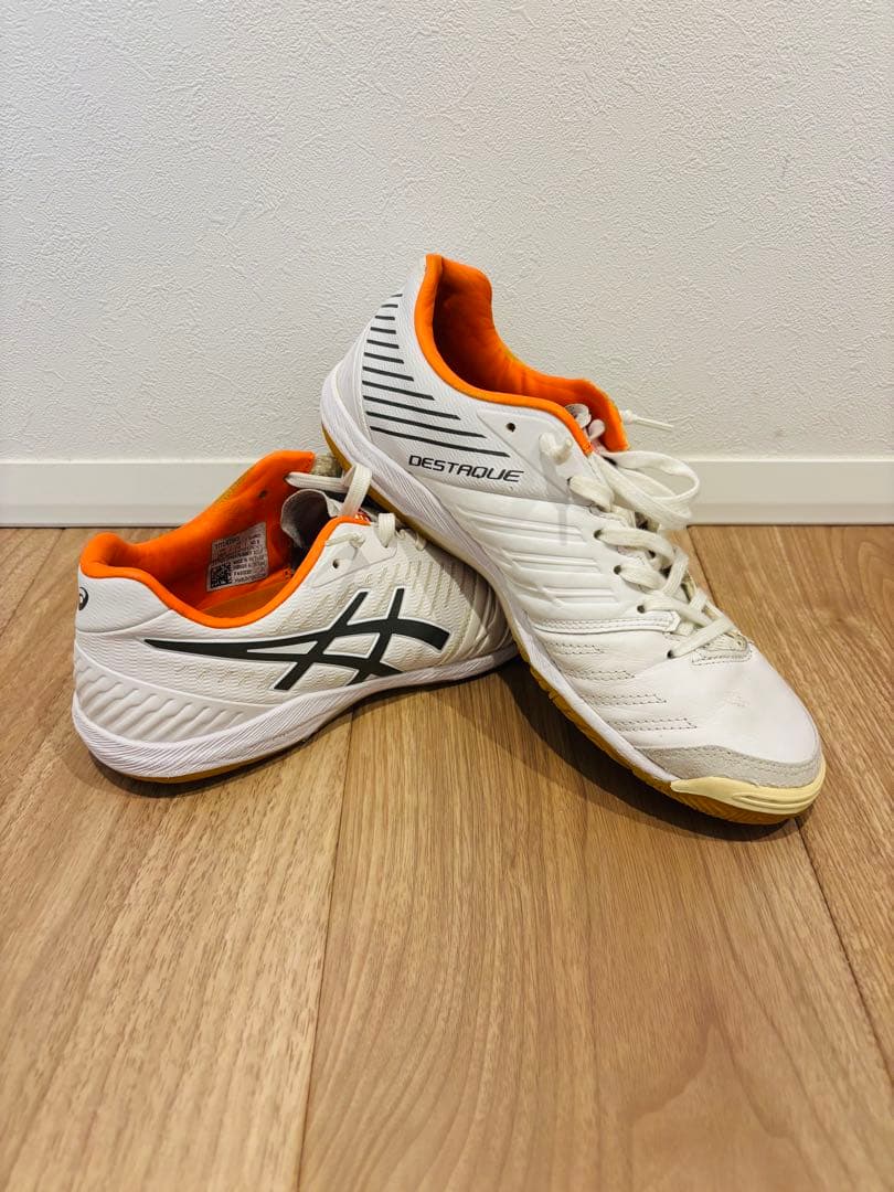 アシックス デスタッキ FF 2(25.5㎝　ホワイト×オレンジ)