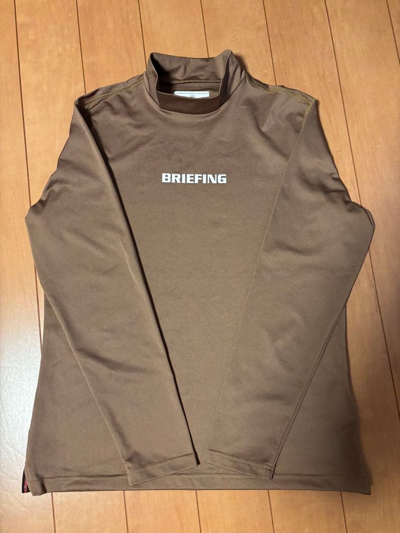 BRIEFING 長袖タートルネックシャツ M ブラウン