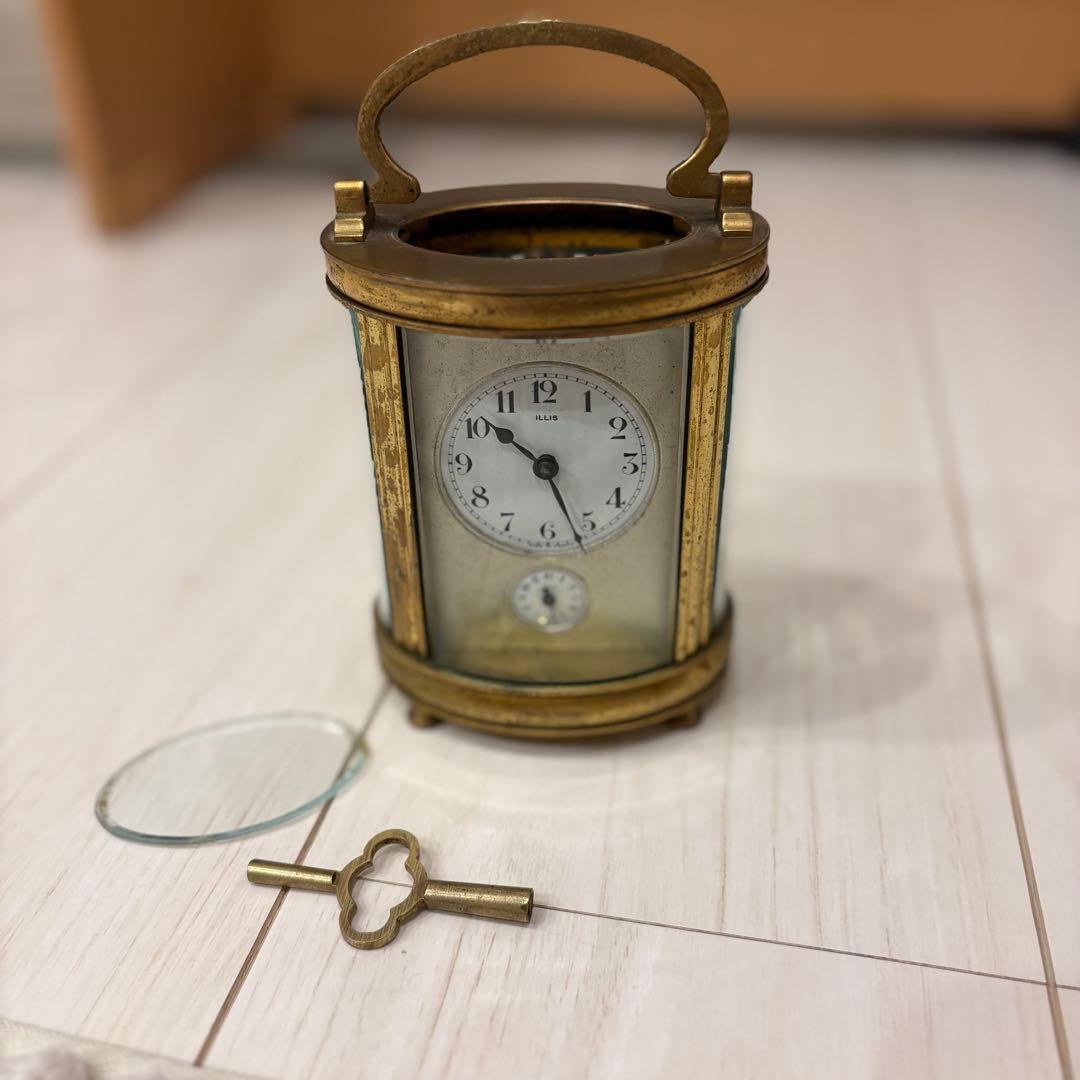 アンティーク置時計 真鍮製 手巻き式