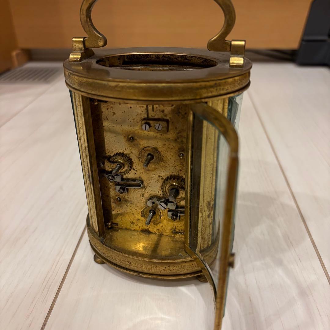 アンティーク置時計 真鍮製 手巻き式