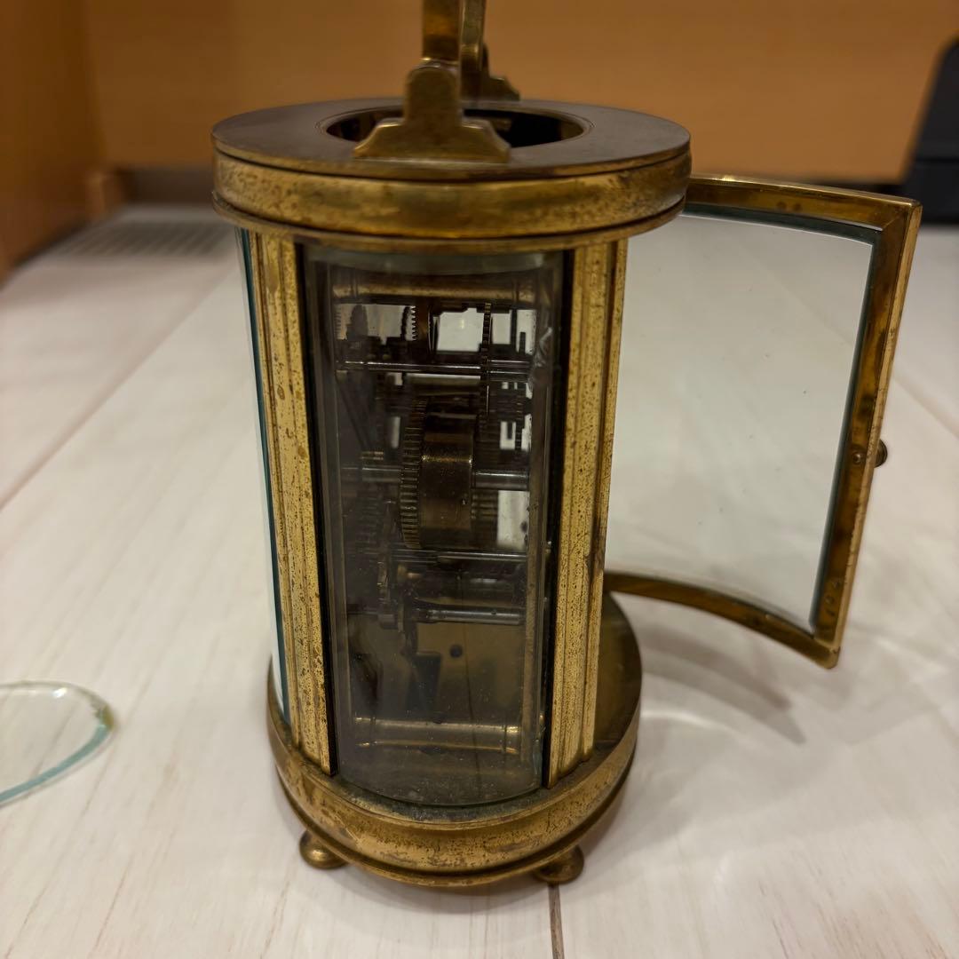 アンティーク置時計 真鍮製 手巻き式