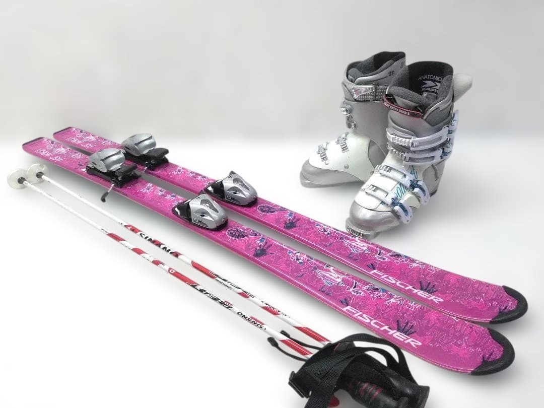 ジュニアスキー4点セット フィッシャー130cm ケスレー24cm