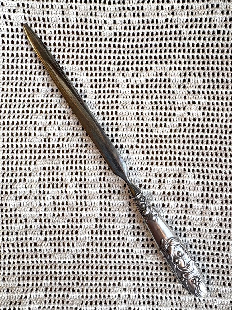 ♡ フランスアンティーク　レターオープナー　ヤドリギ　シルバー　アールヌーボー